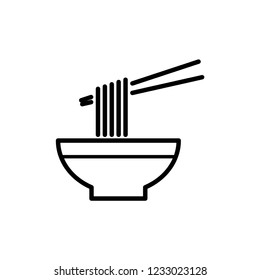 Noodle Icon. Asian Food Bar Logo. Vector illustration.