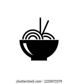 Noodle Icon. Asian Food Bar Logo. Vector illustration.