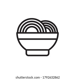 Noodle Icon Design Vector Template