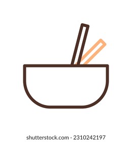 Noodle icon duocolor brown colour style chinese new year vector element and symbol perfect.