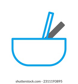 Noodle icon duotone blue grey colour style chinese new year vector element and symbol perfect.