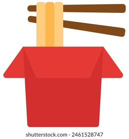 noodle icon with flat style