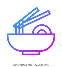 noodle icon gradient purple style chinese new year illustration vector perfect. Icon sign from modern collection for web. Nice design perfect.
