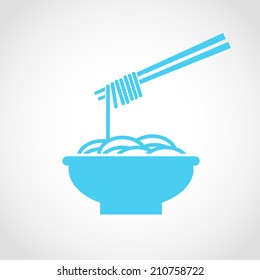 Noodle Icon Isolated on White Background