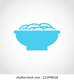 Noodle Icon Isolated on White Background