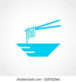 Noodle Icon Isolated on White Background