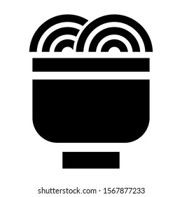 noodle icon isolated sign symbol vector illustration - high quality black style vector icons
