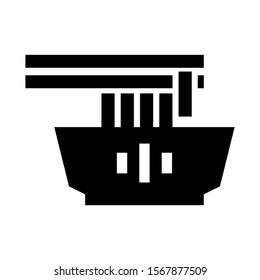 noodle icon isolated sign symbol vector illustration - high quality black style vector icons

