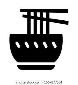 noodle icon isolated sign symbol vector illustration - high quality black style vector icons
