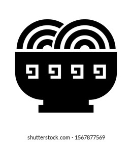 noodle icon isolated sign symbol vector illustration - high quality black style vector icons

