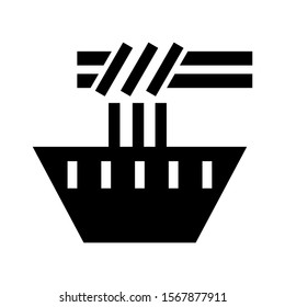 noodle icon isolated sign symbol vector illustration - high quality black style vector icons
