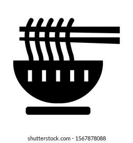 noodle icon isolated sign symbol vector illustration - high quality black style vector icons
