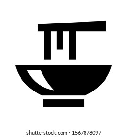 noodle icon isolated sign symbol vector illustration - high quality black style vector icons
