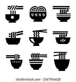 noodle icon isolated sign symbol vector illustration - Collection of high quality black style vector icons
