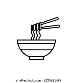 Noodle icon line design vector illustration isolated