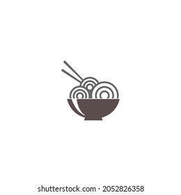 Noodle icon logo design template vector illustration