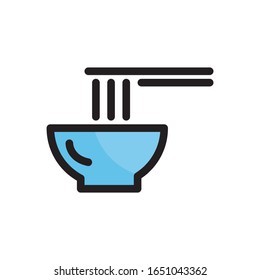 Logo-Vektorillustration mit Nudelsymbol