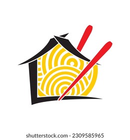Noodle icon logo vector,illustration design template.