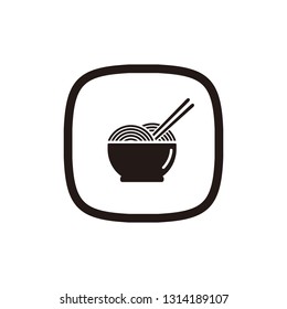 Noodle icon sign symbol