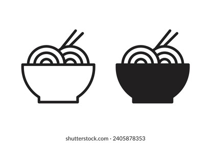Icono de fideo, vector de señalización de fideos para el sitio web Aplicación para ordenador y móvil