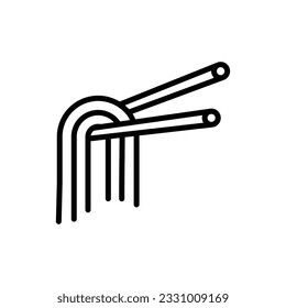 noodle icon simple design logo
