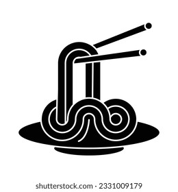 noodle icon simple design logo