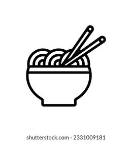 noodle icon simple design logo