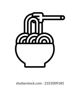 einfaches Design-Logo für Nudelsymbol