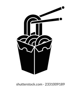 noodle icon simple design logo