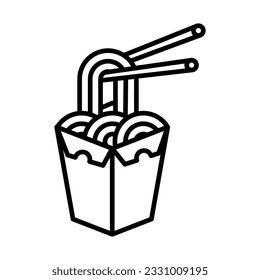 noodle icon simple design logo
