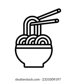 noodle icon simple design logo