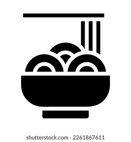 noodle icon solid style chinese new year illustration vector perfect. Icon sign from modern collection for web. Nice design perfect.