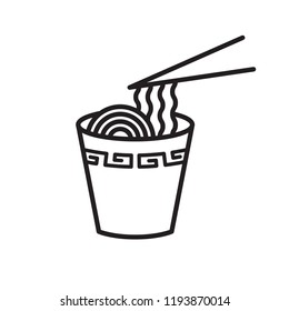 noodle icon in trendy flat style 