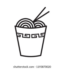 noodle icon in trendy flat style 