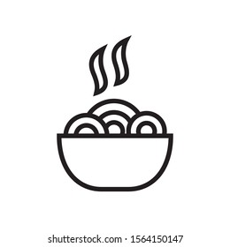 Noodle icon in trendy outline style design. Vector graphic illustration. Suitable for website design, logo, app, and ui. Editable vector stroke. EPS 10.