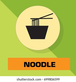 noodle icon vector