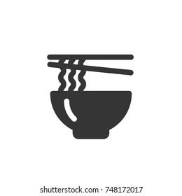 noodle icon vector. glyph style design