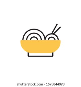 noodle icon vector illustration modern style design. isolated on white background