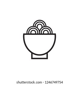 Noodle icon vector logo template