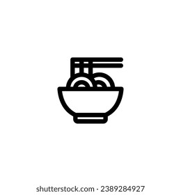Noodle icon vector. outline icon For Web and mobile apps