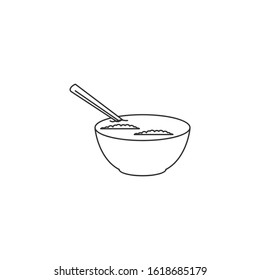 noodle Icon vector sign isolated for graphic and web design. noodles symbol template color editable on white background