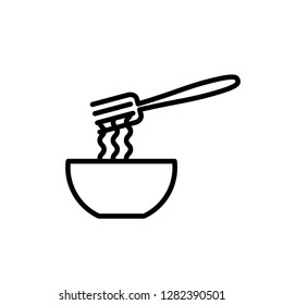 noodle icon vector template