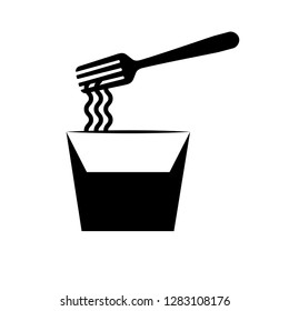 noodle icon vector template trendy