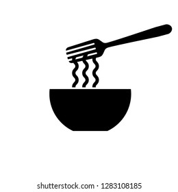 noodle icon vector template trendy