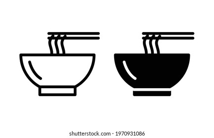 Noodle icon vector for web