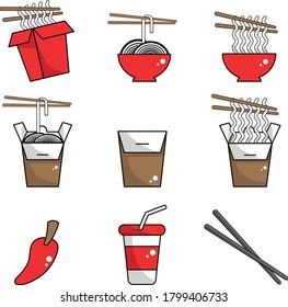 Noodle illustration particularly well-suited to Food & beverage. However, the design style is also ideal for restaurant and pretty much any other Food business.
