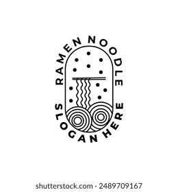 noodle line art logo vector illustrator design