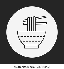 noodle line icon