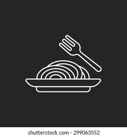 noodle line icon