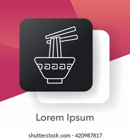 noodle line icon